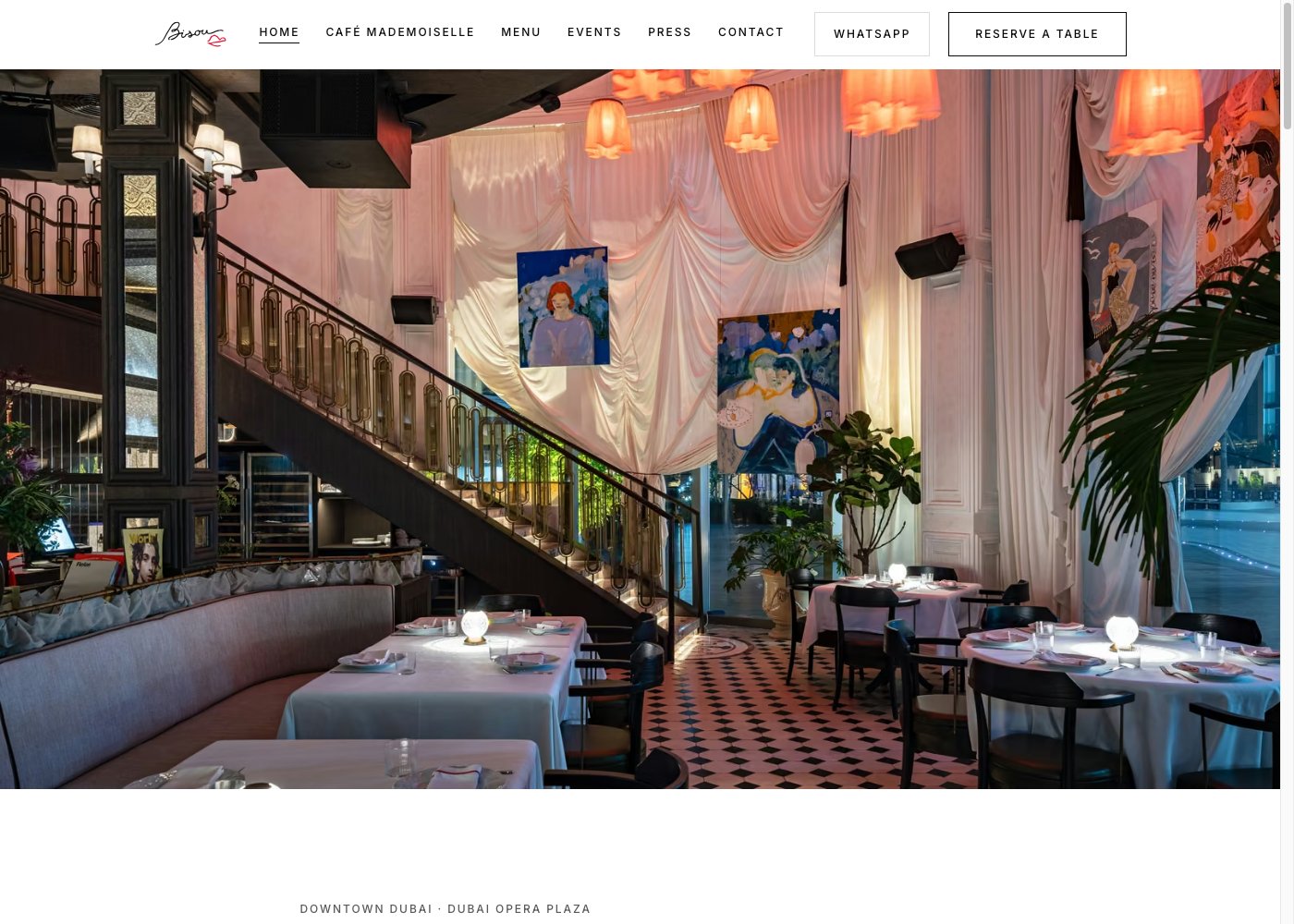 Bisou homepage