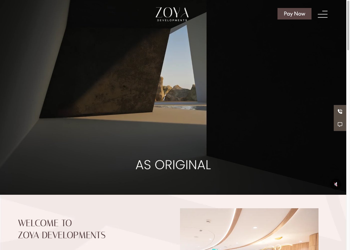 Zoya Developments homepage